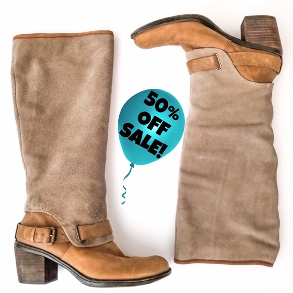 Nine West Shoes - Nine West Tan Suede Dorada Western Boot 7.5